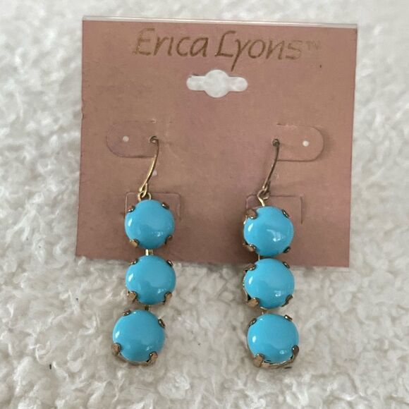 New Erica Lyons drop pierced earrings - Picture 2 of 2